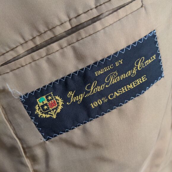 John W. Nordstrom Men's Blazer Suit Jacket Brown Actual 40x31.5 Cashmere - Picture 9 of 14